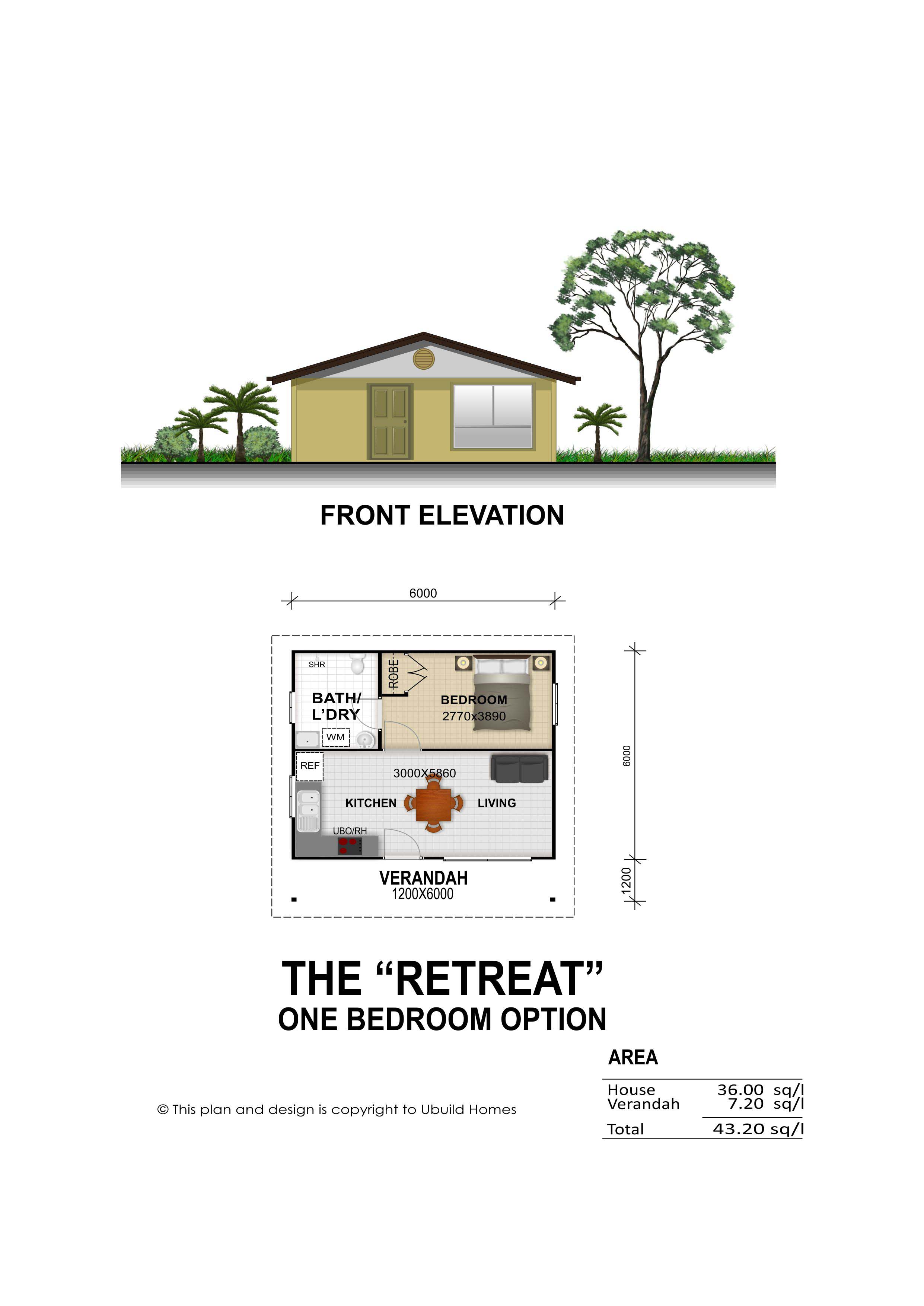 The Retreat One Bedroom Option - All Granny Flats